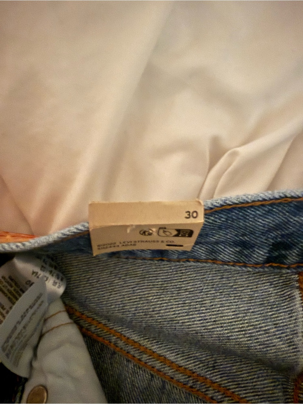 Levi's Light Blue 501 Original Denim Shorts - Picture 4 of 5